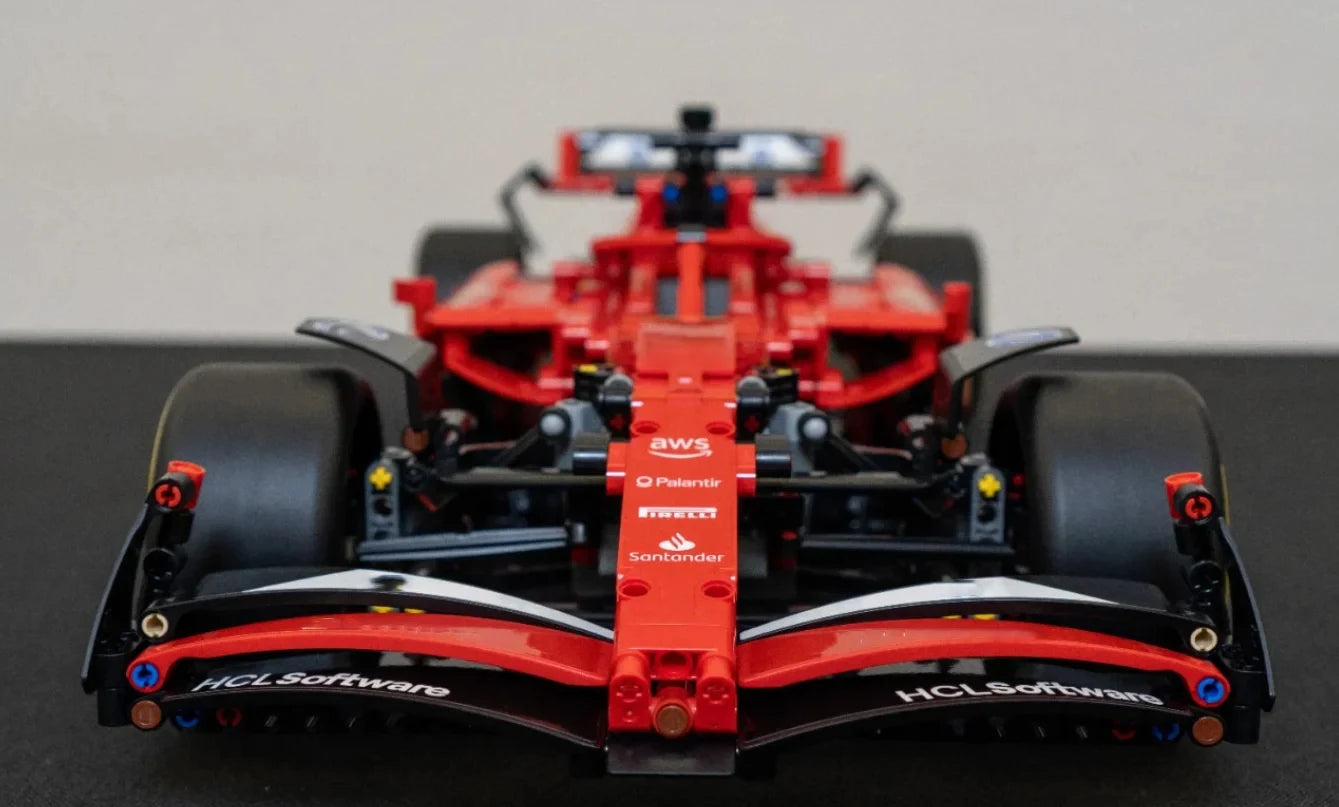 Super red sports car formula racing track car puzzle assembly group boys and girls birthday gift toys