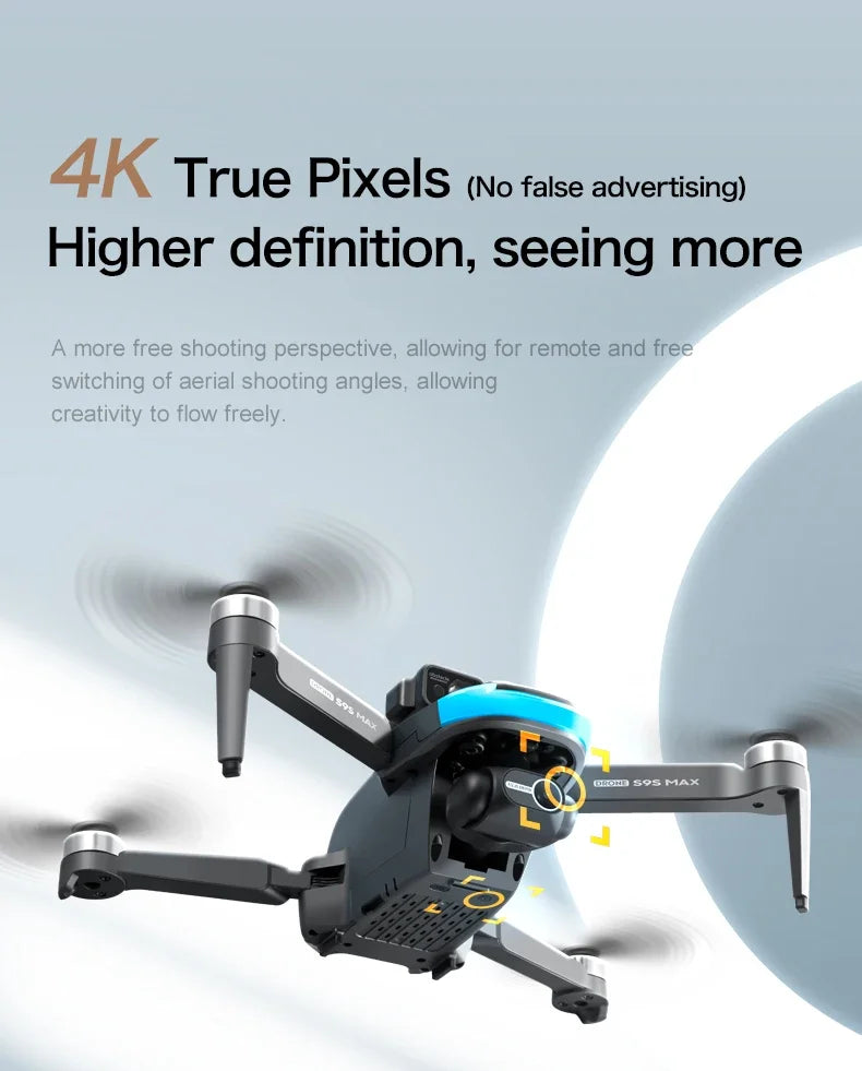 NEW S9S MAX MINI Drone 4K 2-Axis PTZ HD Dual Camera Laser Obstacle Avoidance Brushless Motor GPS 5G WIFI RC FPV Quadcopter Toys