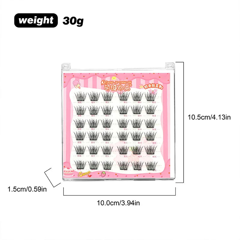 Glue-Free Featherlight Eyelash Strips Ultra Thin Invisible Lashes Easy Snap-On Clusters for Natural Everyday Look Whispy Soft