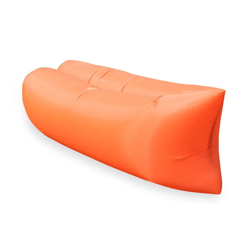 Single Person Lazy Inflatable Sofa Portable Outdoor Beach Air Sofa Bed Folding Camping Sleeping Bag for Comfortable Rest