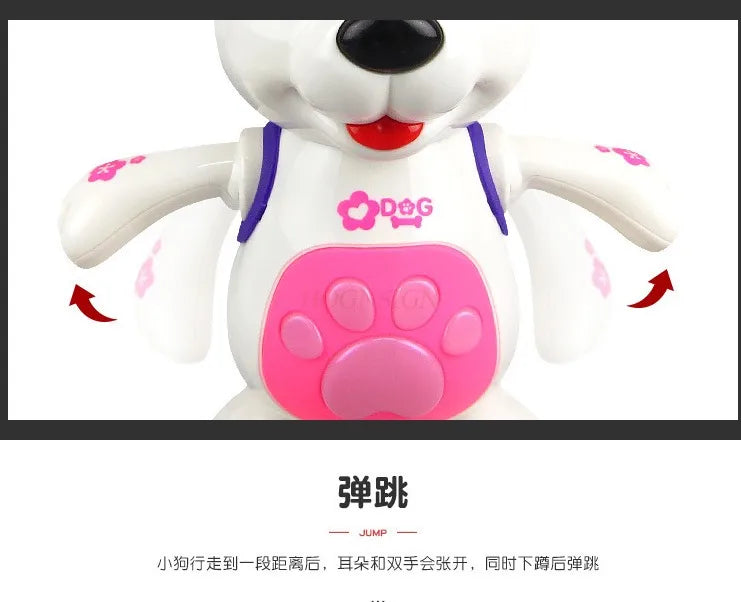 Children's electric robot toy: Dog can walk and dance, puppy