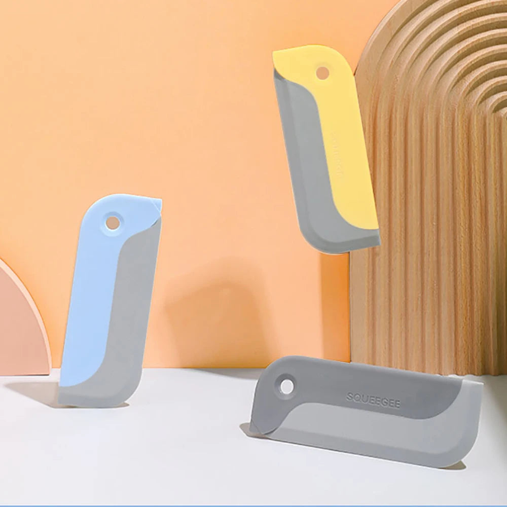 Soft Silicone Glass Wiper Scraper Bathroom Glass Cleaning Tools for Kitchen Car Mirror Cleaner Squeegee Window Cleaning Brush