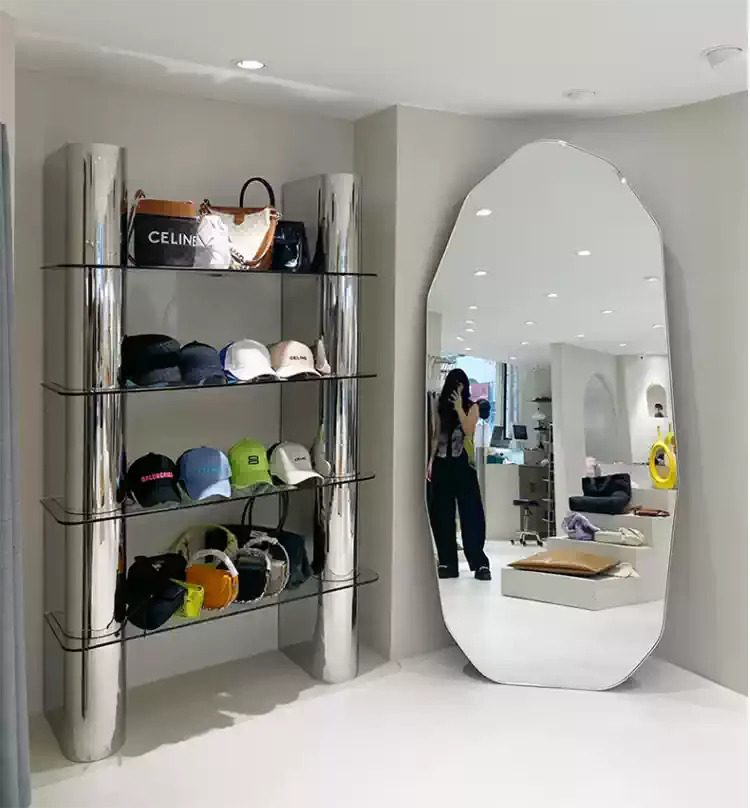 Standing Full Body Mirror Standing Dressing Aesthetic Modern Abnormity Mirror Irregular Minimalist Big Espelhos Home Decorations