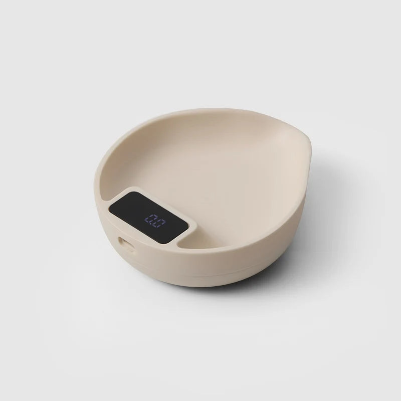 MUVNA Electronic Scale Bean Tray Espresso LED Weighing 0.1g ABS Electronic ScaleHigh Precision Measures Black Beige