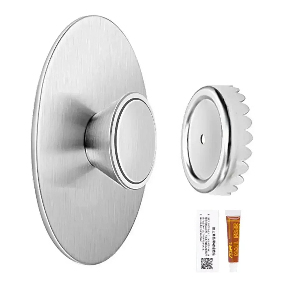 1pc Wall-mounted Magnetic Soap Holder Stainless Steel Soap Hanger Creative Self Draining Punch-Free Soap Dish Bathroom Organizer