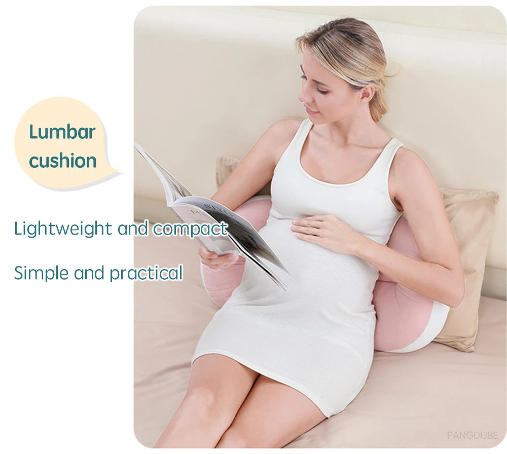 PANGDUBE Pregnancy Pillow with 1pc Free An Auxiliary Pillow Cotton Waist Support Pillow for Pregnant Women Sleeping Body Pillow