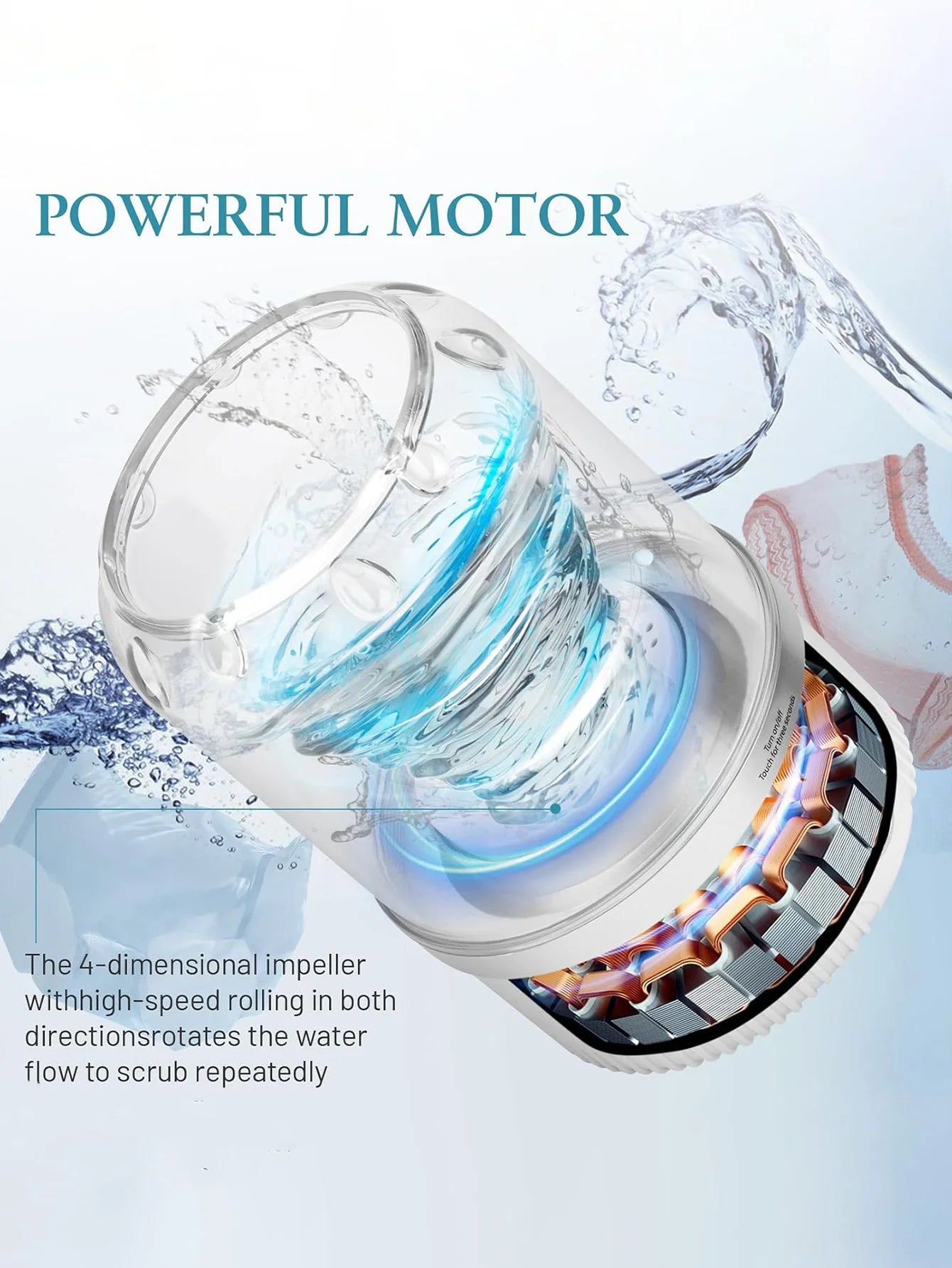 Portable Washing Machine, Underwear Washer, Small Washing Machine, Mini Washing Machine, Rechargeable Cordless Washing Machine