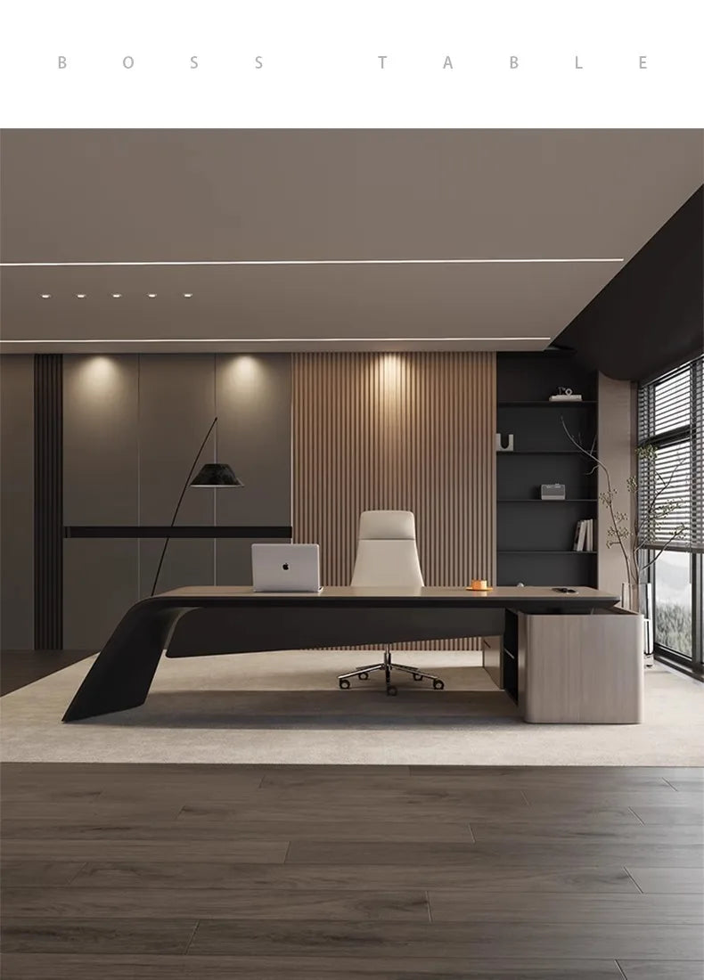 Designer Storage Office Desk Executive Modern Wooden L Shaped Office Desk Organizer Height Large Mesa Escritorio Furniture