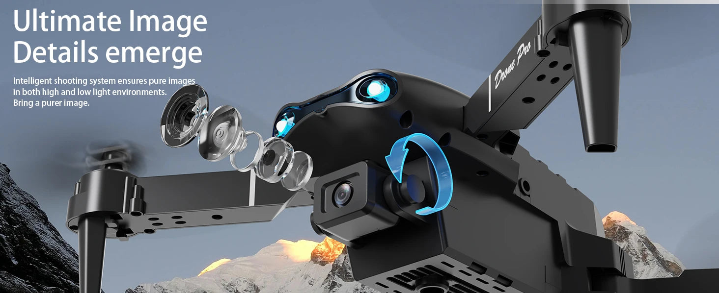 E99 Air Screen Control Drone Professional Wide RC Dron HD 4K Camera Foldable Helicopter Aircraft Quadcopter Drone Kid Gift Toys