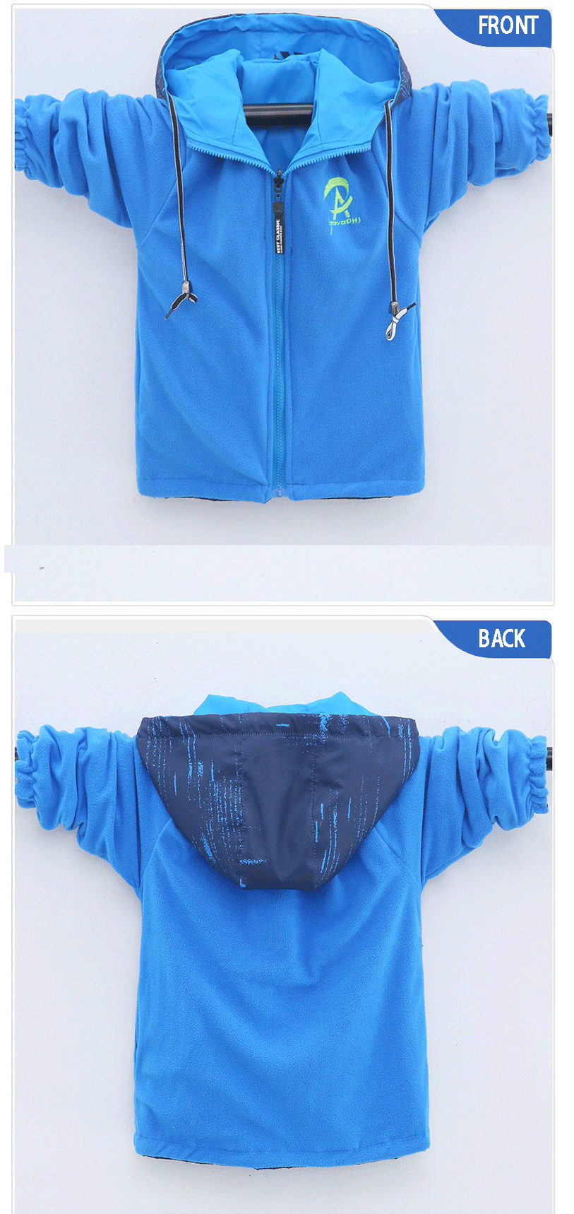 Autumn Children's Clothes Double-sided Wear Jacket Fleece Coat Boy Waterproof Windproof Children Outerwear Sport Jacket For Boys