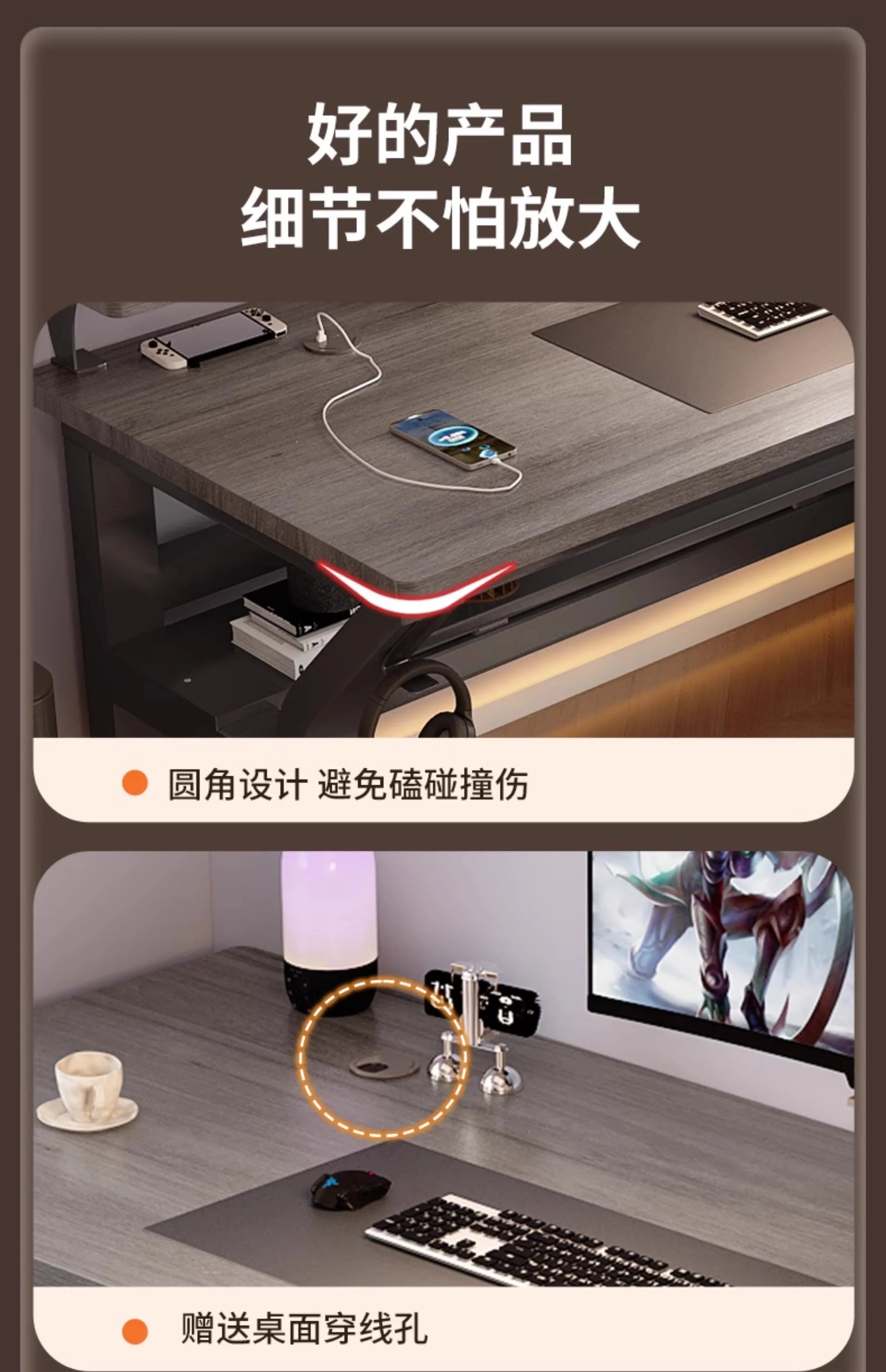 Wooden Designer Modern Office Desks Luxury Home Writing Large Laptop Computer Desks Gaming Standing Escritorio Furniture