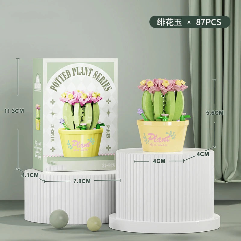 Bouquet Flower Mini Diy Building Block Toys for Children Bricks Blocks for Adults Constructor Micro Bricks Construction Set Gift