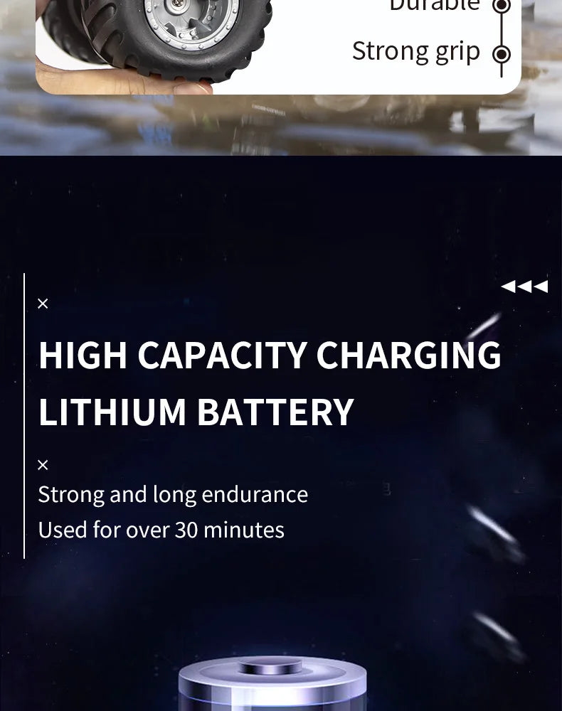 JJRC Q156 4WD 2.4G Amphibious Off-road Climbing RC Flip Stunt Car Racing All-terrain Waterproof Children's RC Toys Gifts