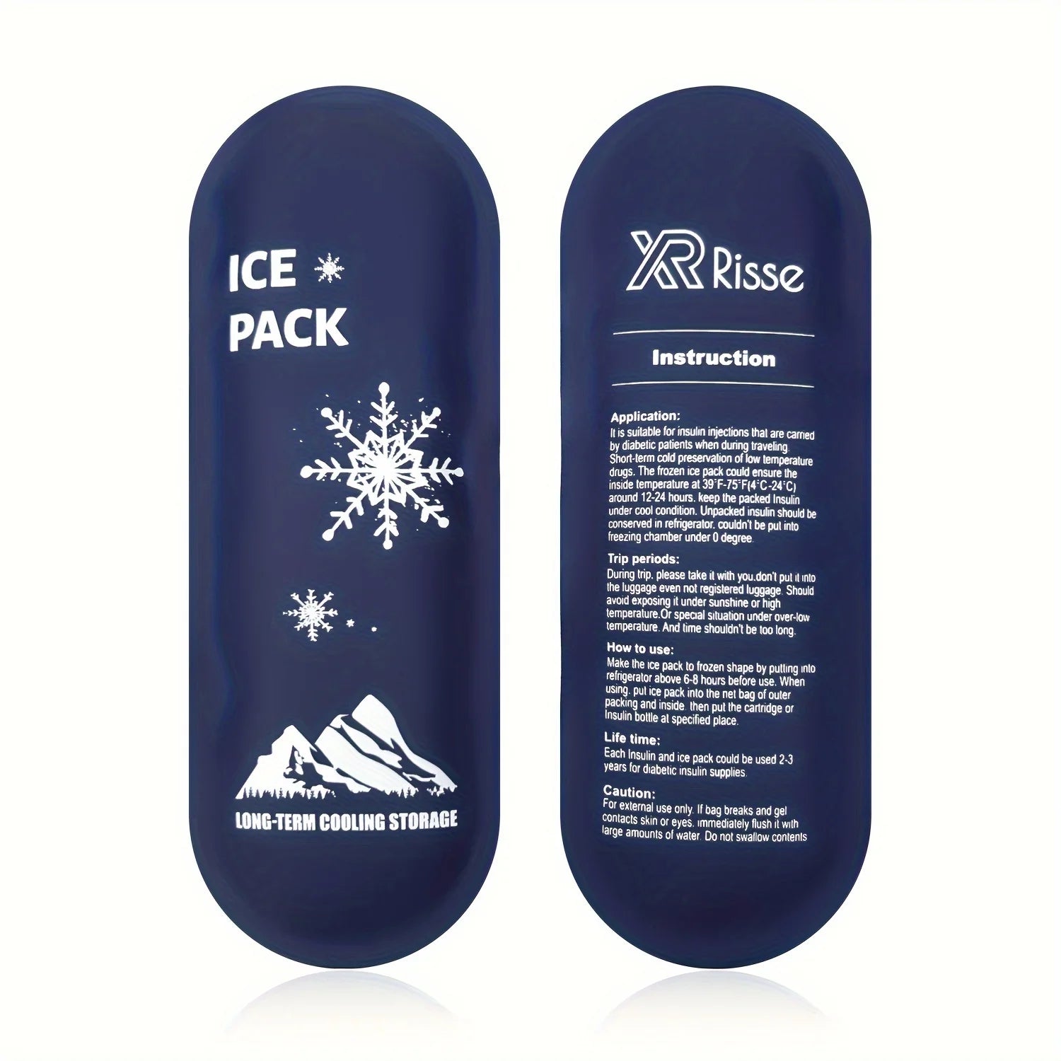 1/6pcs Portable Cooling Ice Bags with Insulin Container Gel Ice Bag Travel Set for Diabetic Outdoor Use Ice Cooler Pack Storage