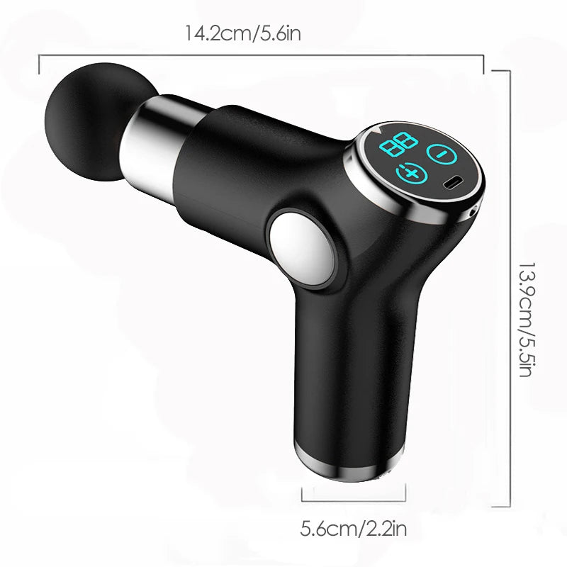 32 Speed LCD Body Massge Gun Vibration Neck Massager Portable Fitness Device For Body Neck Arm
