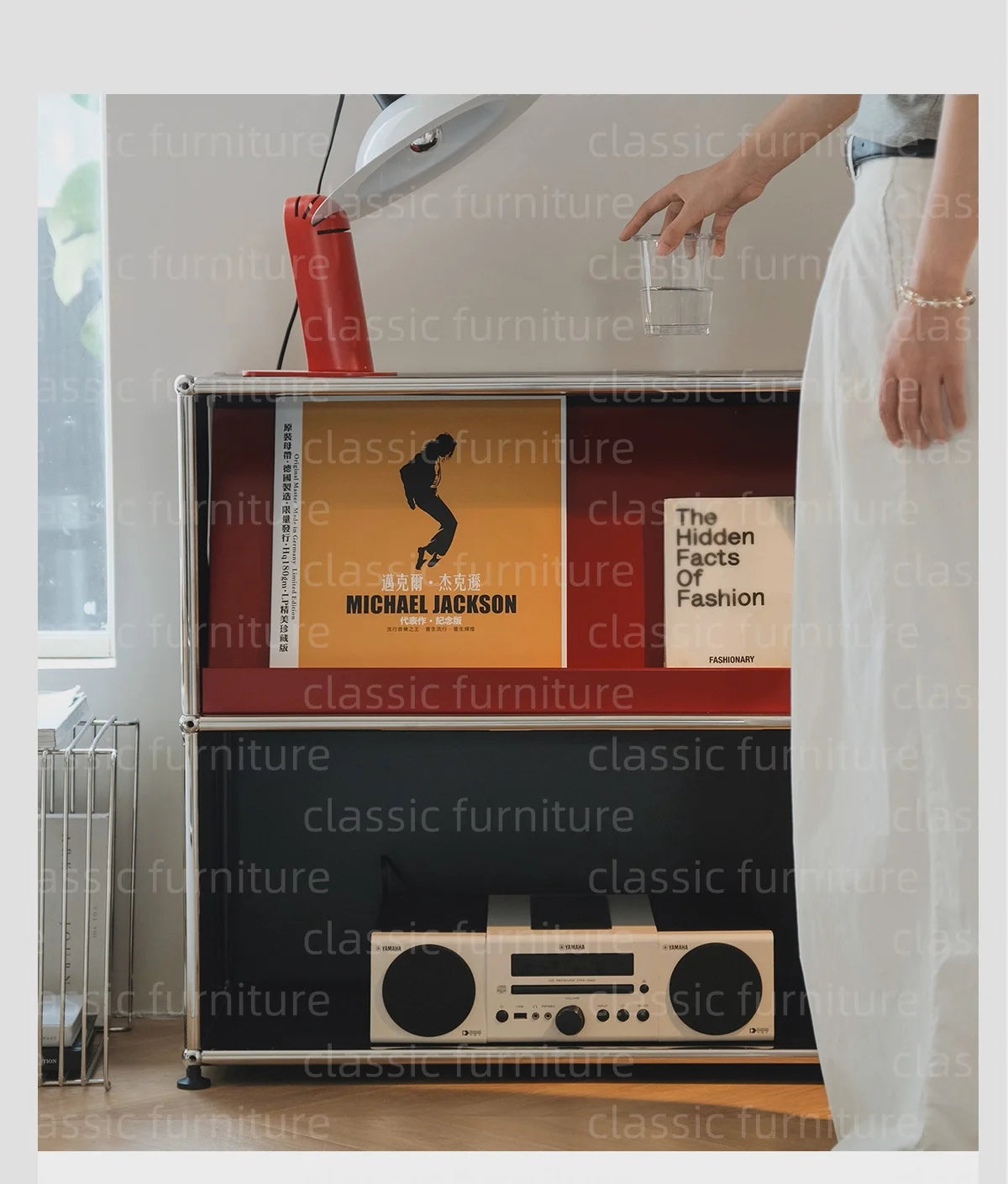 Modular Module Furniture Magazine CD Display Customized Metal Stainless Steel Cabinet  Storage  Sideboard Shelf DIY Living Room