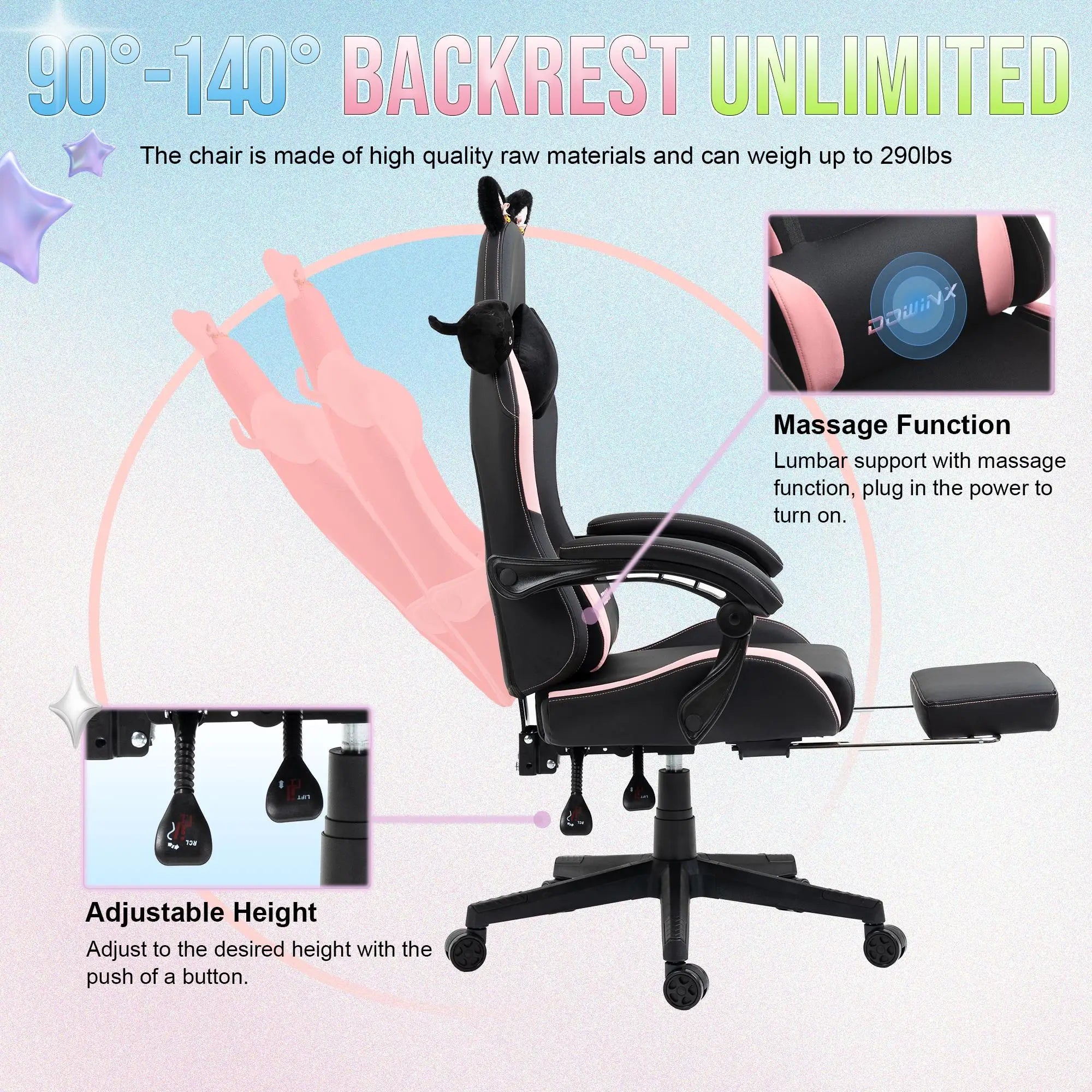 E-sports Chair Comfortable Backrest for Home Use Bedroom Ergonomic Computer Chair for Students