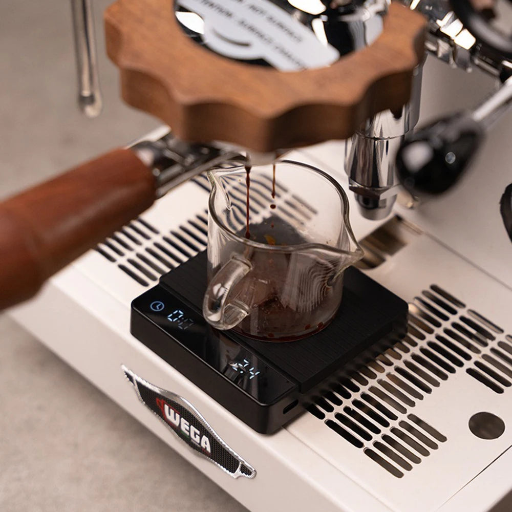 Italian Mini Espresso Coffee Electronic Scale Portable Special Hand-brewed Coffee Bean Scale Barista Timing Weighing Device
