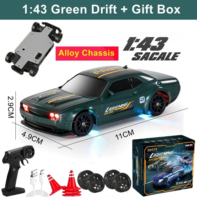 1/64 2.4G High speed Drift Rc Car 4WD Remote Control Car Four Wheel Drive Radio Controlled Mini RTR Racing Model Boy Toy Gift