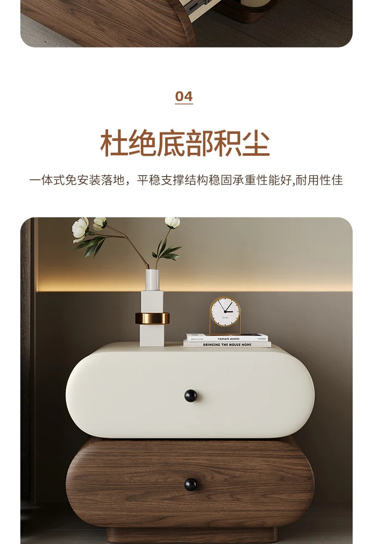 Glamour Cream Style Nightstands Tiny Cute Space Saving Bedside Tables Minimalist Luxury Mesitas De Noche Bedroom Furniture