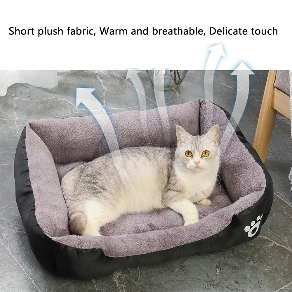 5 Sizes Large Dog Kennel Comfortable Cat Sofa Bed for Small Dog Nest Warm Pet Cat Sleeping Bed Winter Soft House Accessories