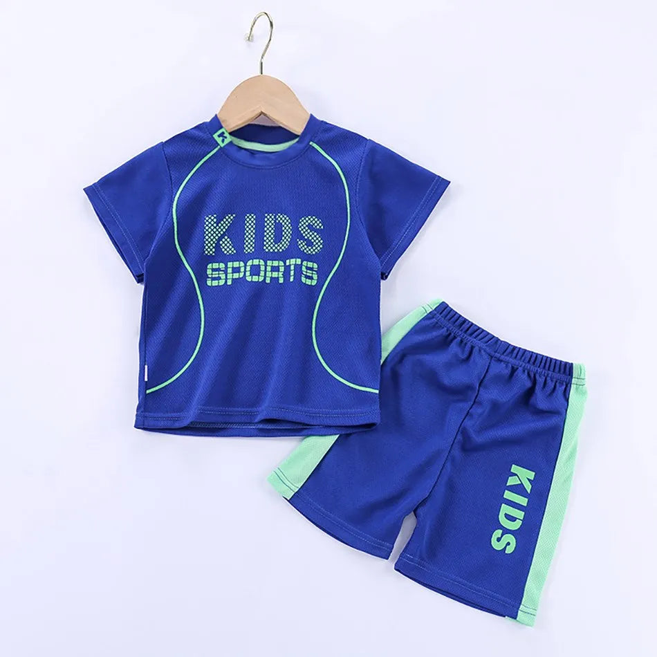 Children Summer Short Sleeve Football Basketball Suit Clothing Set Boy Girl Jersey Quick Drying Breathable Kids Sports Wear
