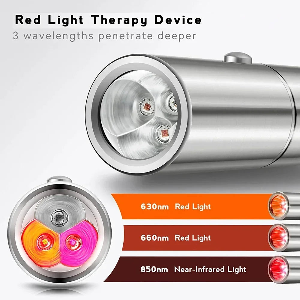Red Light Therapy Device Cold Laser Physical Treatment 5 Wavelengths Near Infrared 940nm Light Therapy Skin Health Body Pain