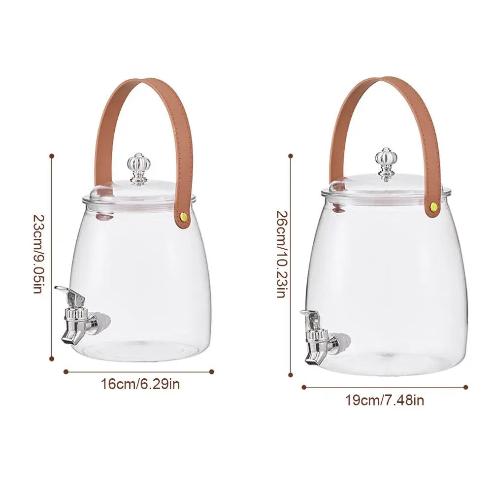 3L/5L PET Cold Water Kettle With Tap Tea Pots Dispenser Jug Juice Pitcher Pot For Refrigerator Drink Drinkware Cold Water Bucket