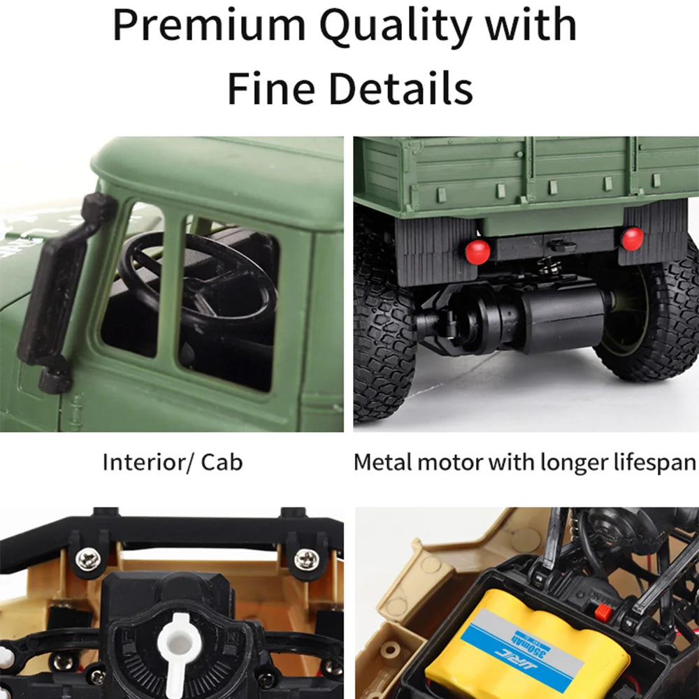 JJRC 1/18 Rc Car Off-Road  2.4G Radio Controlled Car Military Electric Machine 10Km/h Rc Buggy Children's Cars Toys for Boys kid