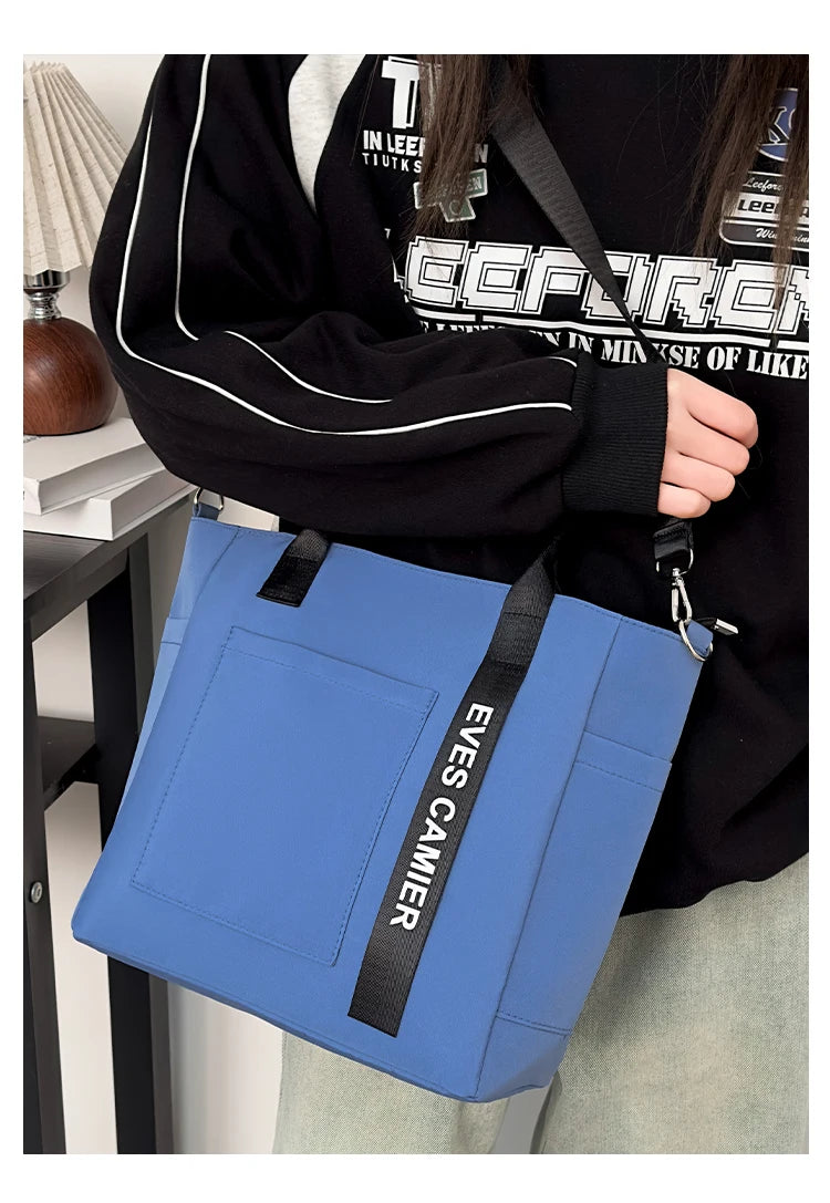 Nylon Fabric Shoulder Bag Casual Large Capacity Versatile Crossbody Bag Daily Commuting Tote Bag