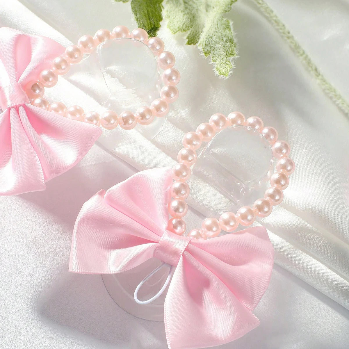 Ylsteed Newborn Girl Butterfly Knot Pearl Barefoot Sandals Infant Photography Accessories Baby Girl's Photography Props Shoes