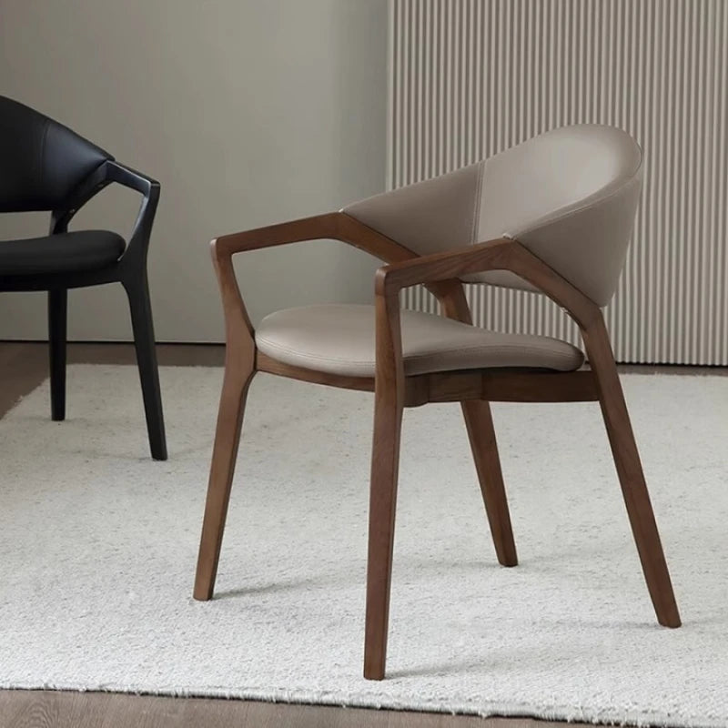 Nordic Simple Chair Solid Wood Italian Lounge Clear Aesthetics Modern Chairs Designer Entrance Minimalist Muebles Furniture