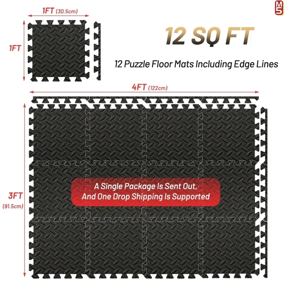 Massage Cushion EVA Foam Puzzle Exercise Mat for Home Gym, Interlocking Gym Floor Mats with Non-Slip Surface Acupressure Mat