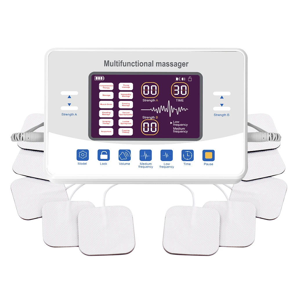 EMS Electric Muscle Stimulator Tens Unit Electrostimulator Pulse Physiotherapy Massager Rechargeable Health Care Relax Device