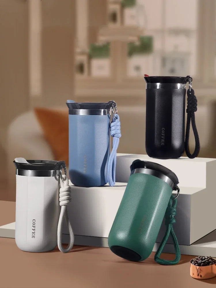 Thermal Mug 304 Stainless Steel Insulated Water Cup Business Office Portable Cold Coffee Cup Gift Cup Leakproof Travle Drinkware