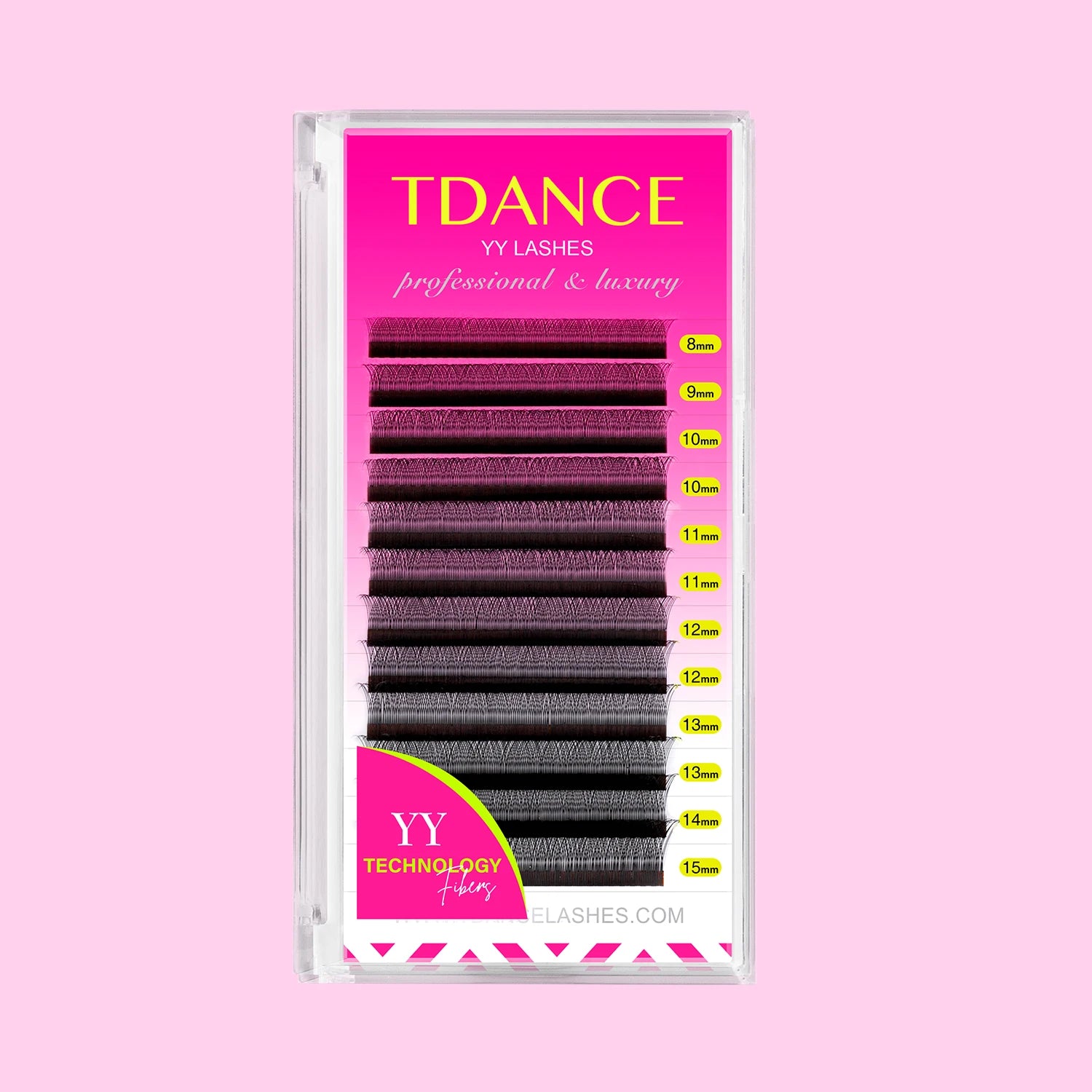 TDANCE 8-15MIX YY Shape Hand Woven Premium Mink Soft Light Natural Eyelashes Extension Makeup Mesh Net Cross False Eyelash