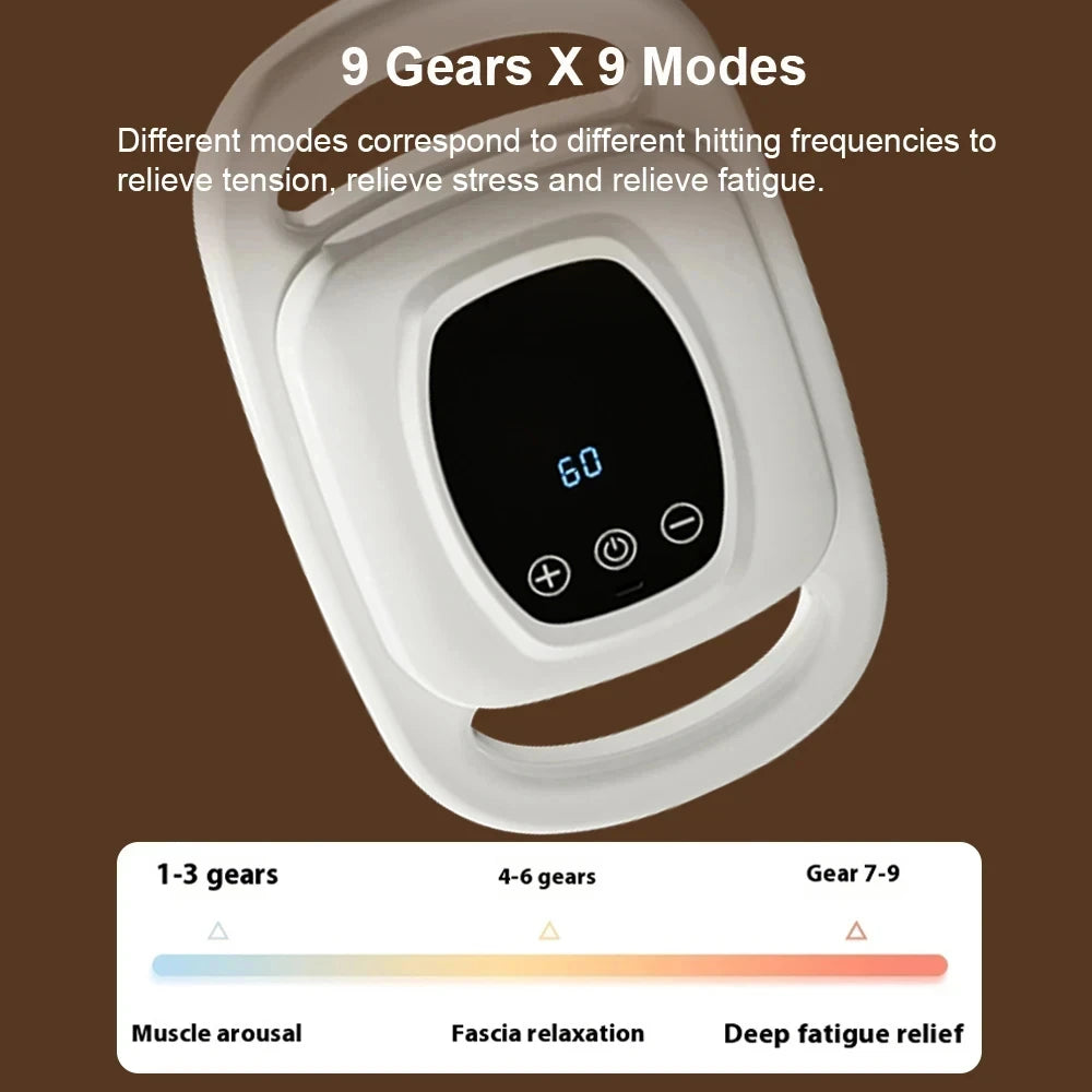 6-Head Muscle Massager for Deep Tissue Percussion & Relaxation, Body Tension from Neck, Shoulders, Legs