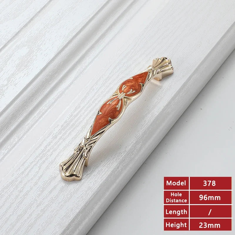YM Red Amber Cabinet Handles Drawer Knobs for Kitchen Dressers Closets Wardrobe - Furniture Storage Door Pulls