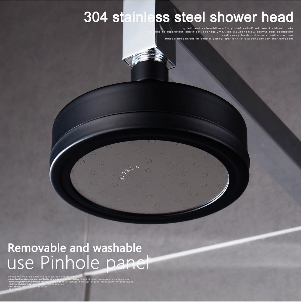 Rain Shower Head Boosting High Pressure High Flow Stainless Steel Rainfall Shower Head Adjustable Angles Bathroom Shower