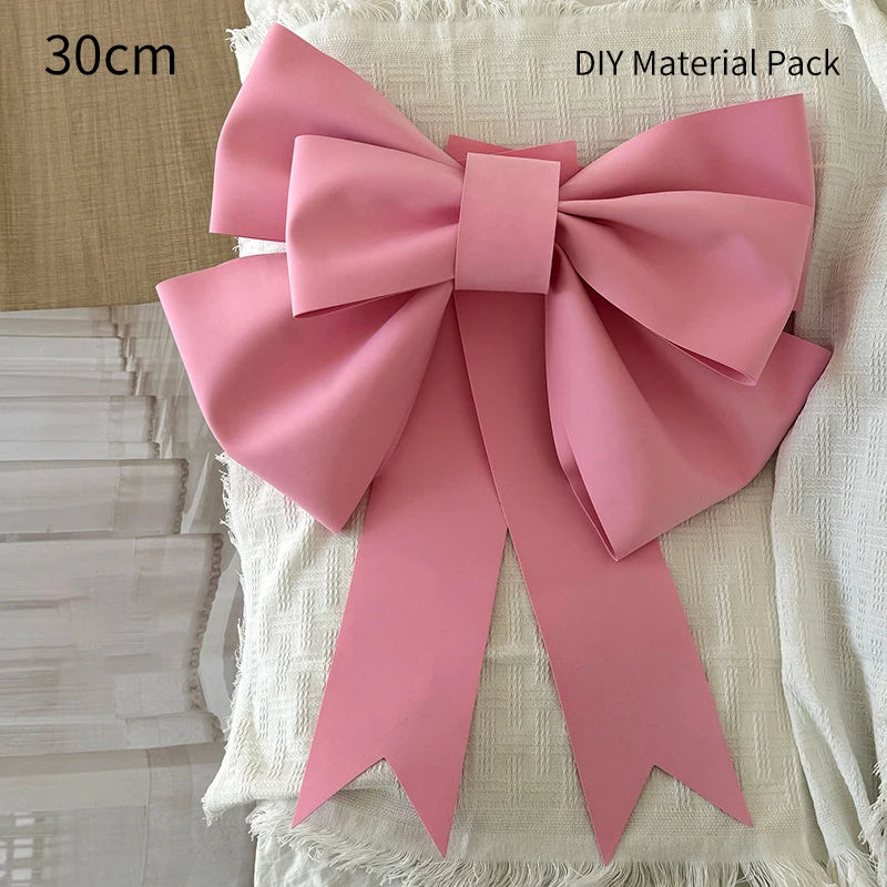 Big Giant Bow Christmas Decorations Xmas Tree DIY Material Birthday Party Wedding Display Front Door Home Decor Unfinished Kit