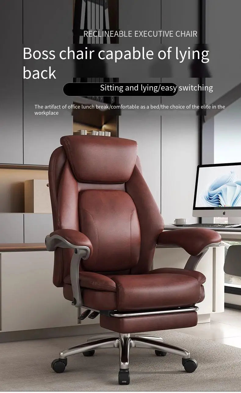 Foot Rest Ergonomic Office Chair Comfortable Designer Relax Luxury Swivel Office Chair Pliable Wheel Sillas Escritorio Furniture