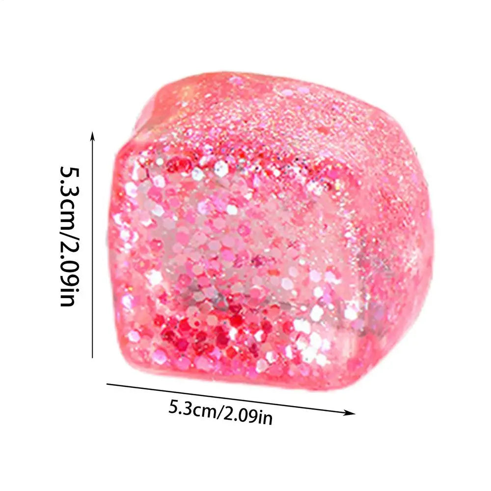 Maltose Cube Stress Squeeze Toy D ecompression Small Ice Cubes Anti Stress Slow Rebound Polar Light Colorful Squeeze TPR Block