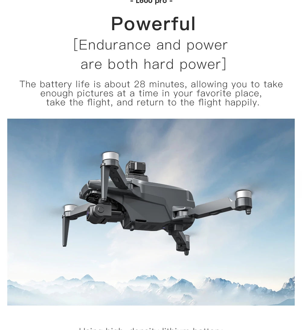 L600 PRO GPS Drone Professional 4K HD Dual Camera 360° Obstacle Avoidance Brushless Motor 5G WIFI FPV RC Quadcopter Toys Dron