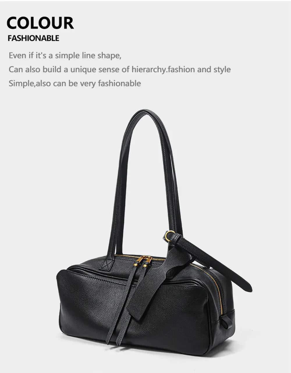 New Women's Bag Genuine Leather Luxury Designer Women Shoulder Bag Soft Cowhide Handbags Fashion High Quality Baguette Bags