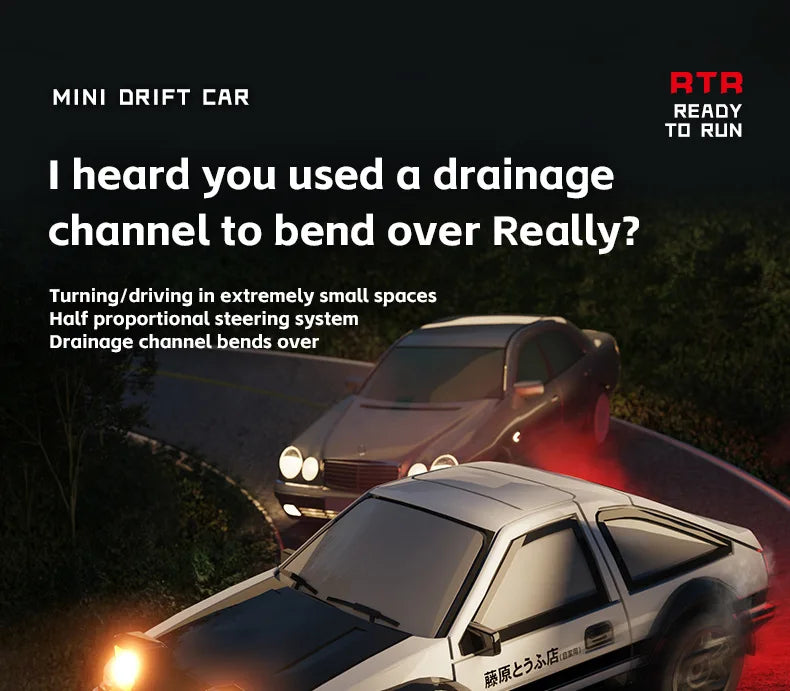 KF20 1:64 RC Drift Car 2.4G High-Speed Racing Car Four-Wheel Mini Desktop Remote Control Car Electric Toy Electric Toy Kids