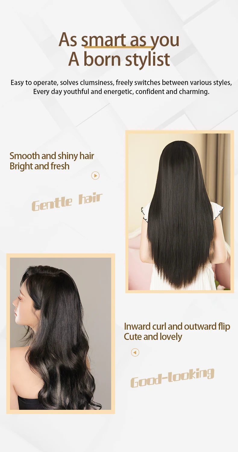 Hot Sale PTC Heating Smart Steam Hair Straightener Brush Smoothing Flat Iron Curly Hair Straightening Comb Electric Hair Brushes