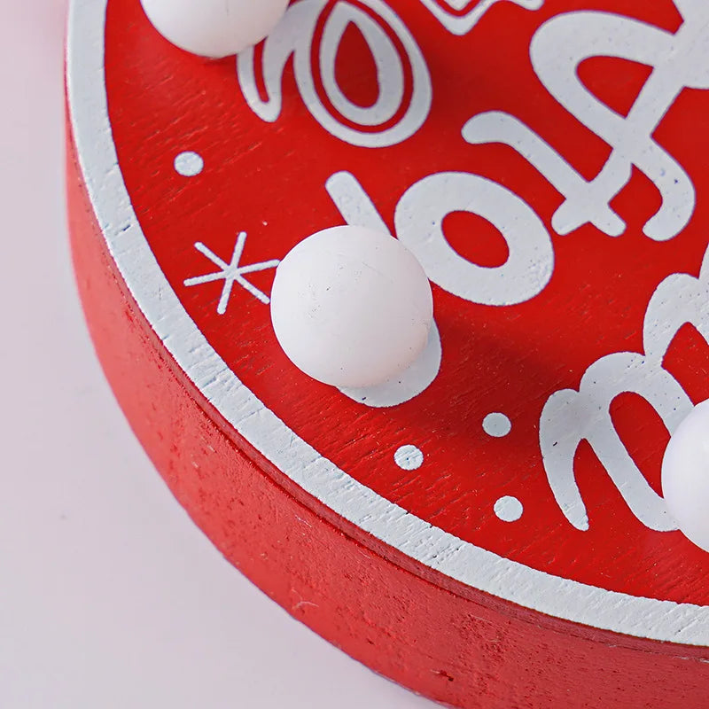 Christmas Retro Lamp LED Light Santa Stop Here Street Sign Xmas Wooden Desktop Home Decoration Navidad 2025 New Year Kids Gift