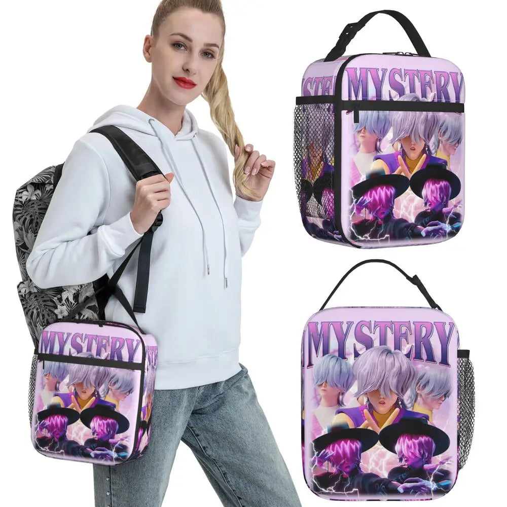 Huntrix Girlgroup K-Pop Group Demon Hunters Lunch Bag Cute Lunch Box For Child Office Portable Cooler Bag Oxford Tote Food Bags