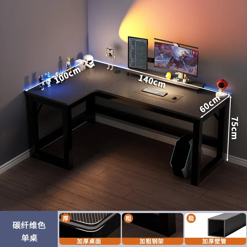 Creative Corner Computer Desks European Office Furniture Double Table Internet Cafe Gaming Desk Home Bedroom Wooden Study Table