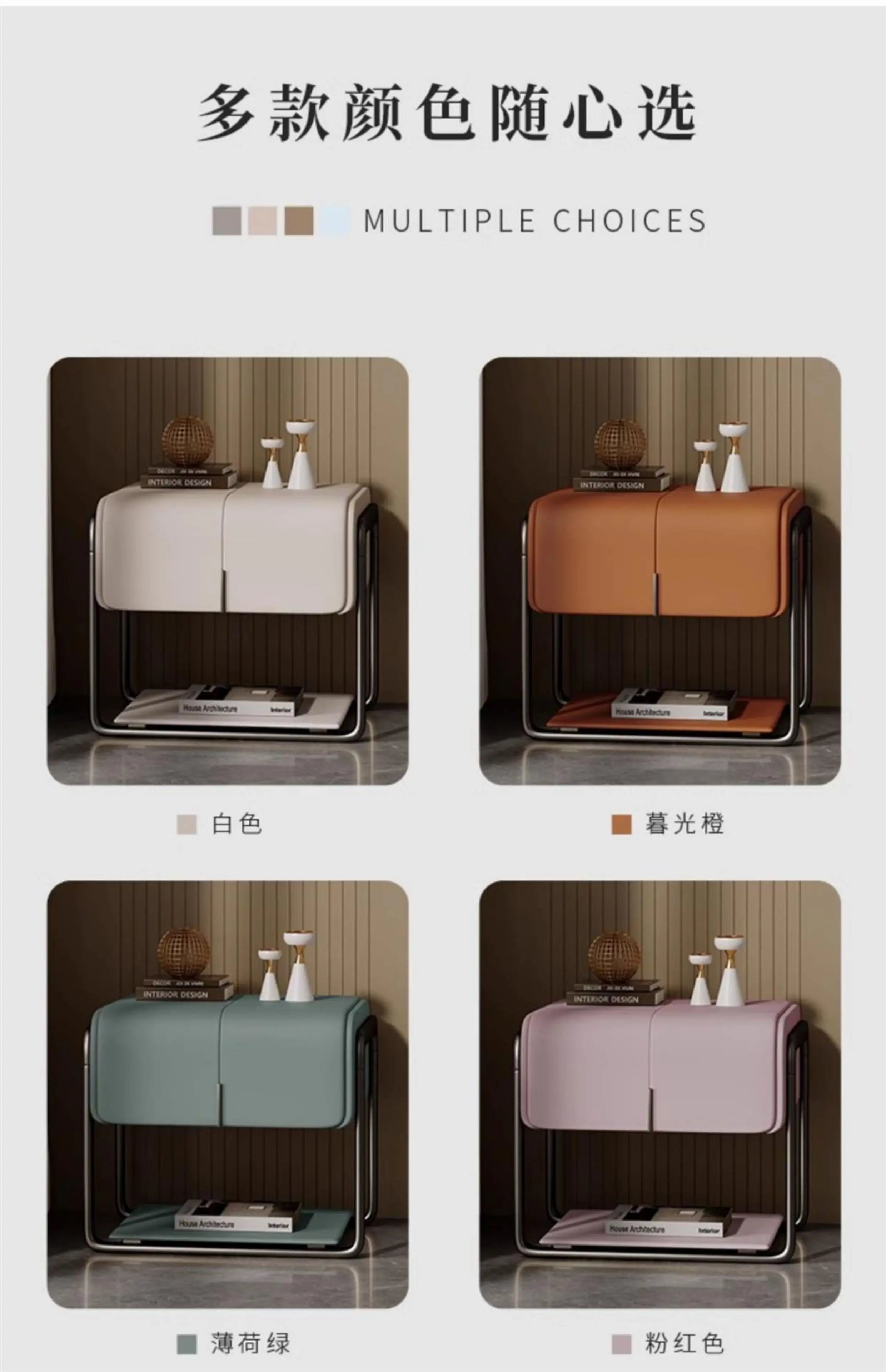 Minimalist Design Nightstands Modern Aesthetic Classic Storage Bedside Table Space Saving Bedroom Tables De Nuit Room Furnitures